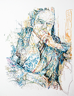 - Matin Brodwolf - „Der Historiker Sebastian Haffner”, Eitempara auf Leinwand, 160 x 130 cm, 2012 -